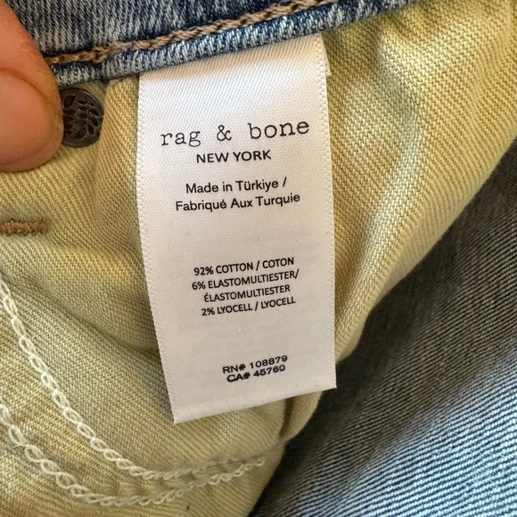 Rag & Bone Ankle Bootcut Jean, women Mid-rise Light Wash blue denim, size 26 NEW - Picture 6 of 11